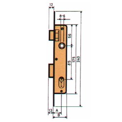 CERRADURA EMBUTIR P/MET....