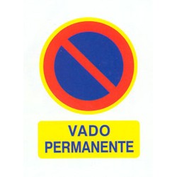 SENAL FIJA PVC VADO...