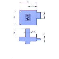 CERRADURA AZBE 124-A HN 100 D