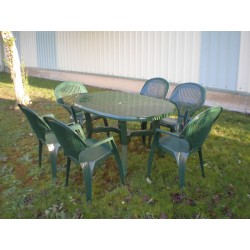 MESA JARDIN OVALADA VERDE...