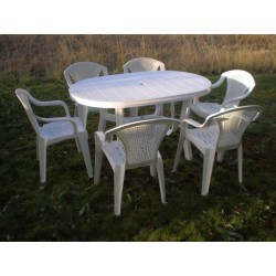 MESA JARDIN RECT. OVAL BL....