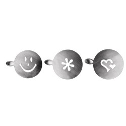 SET 3 DECORADORES ESPUMA INOX
