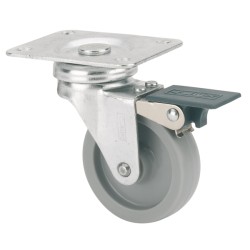RUEDA PLASTICO GRIS (B) 50MM