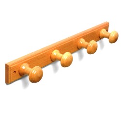 PERCHA MADERA 4P RED. ROBLE...