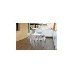 MESA RESINA BLANCO/ALUMINIO...