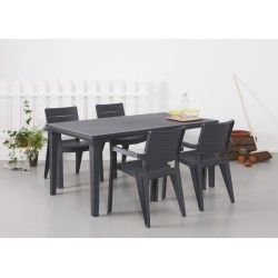 MESA JARDIN RESINA GRAFITO...