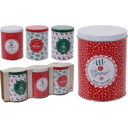 BOTE METALICO NAVIDAD SET 3...