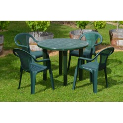 MESA JARDIN REDONDA VERDE...