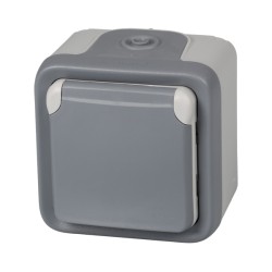 BASE ENCHUFE C/TT IP55 GRIS...