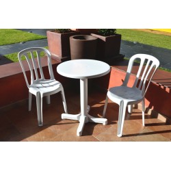 MESA BALCON REDONDA BLANCA...