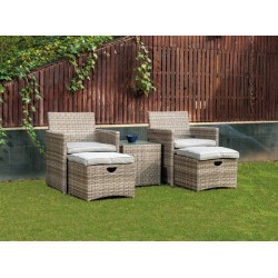 CONJUNTO RATTAN REPOSAPIES...